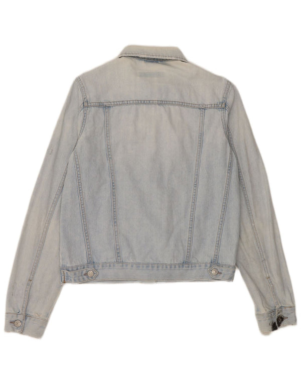 Topshop Γυναικείο Τζιν Μπουφάν UK 10 Small Blue Cotton