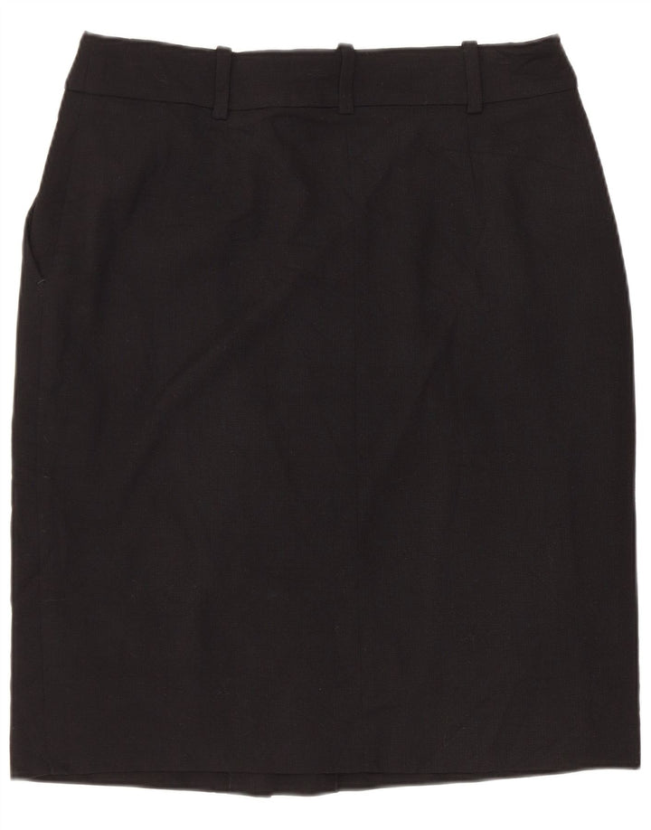 BROOKS BROTHERS Γυναικεία ίσια φούστα US 4 Medium W30 Μαύρη Μάλλινη