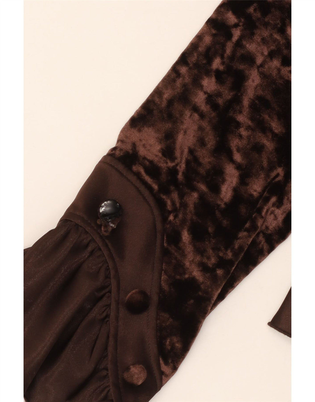 JOSEPH RIBKOFF Γυναικείο βελούδινο πουκάμισο μπλούζα UK 16 μεγάλο καφέ πολυεστέρας