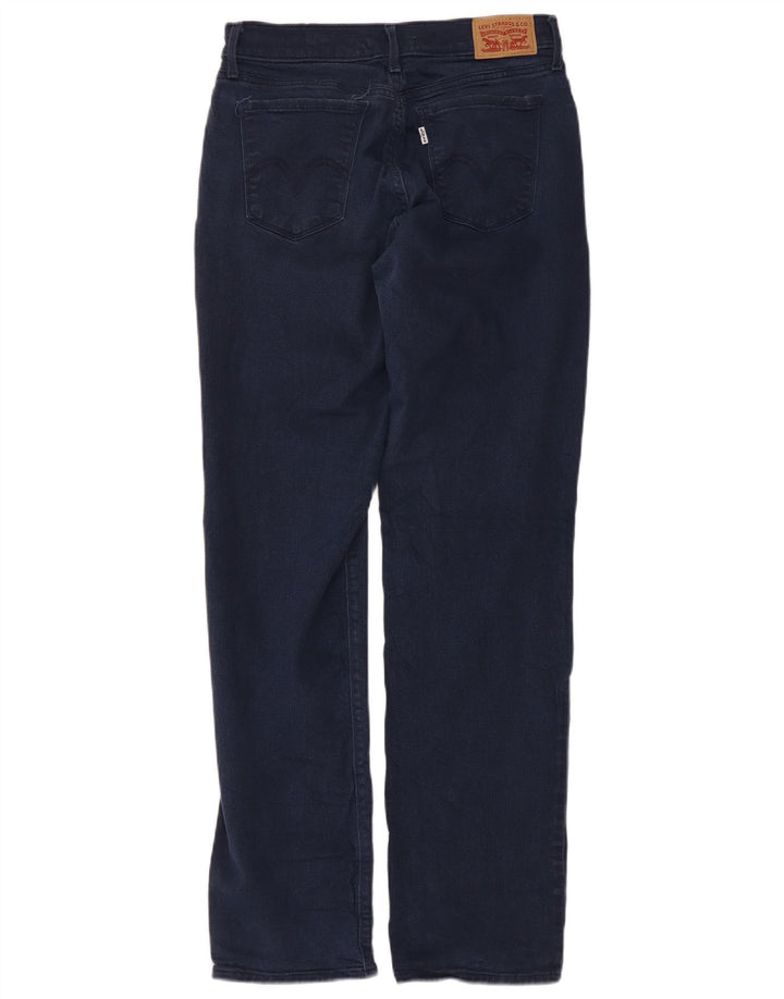 Levi's Womens 505 Straight Jeans W27 L30 Navy Blue Cotton