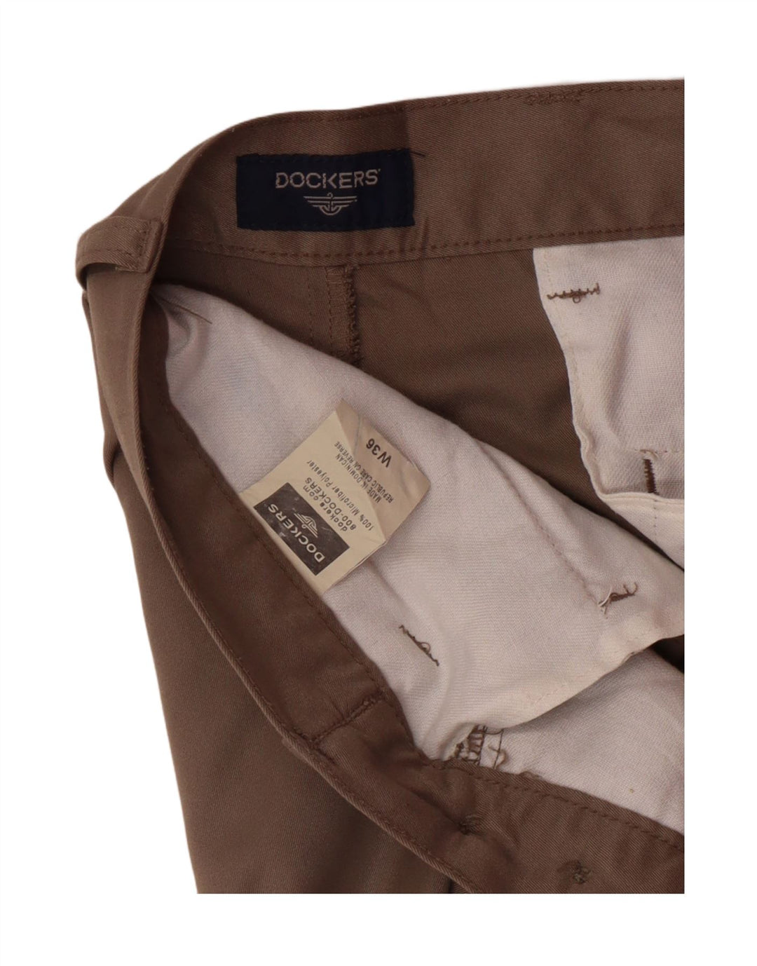 DOCKERS Ανδρικό σορτς Chino με καρφίτσες W36 μεγάλο καφέ πολυεστέρα
