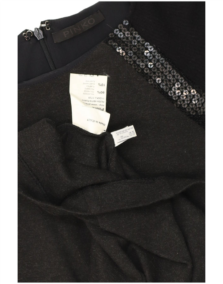 Pinko Γυναικείο μακρυμάνικο Bodycon Φόρεμα UK 10 Small Grey Polyester