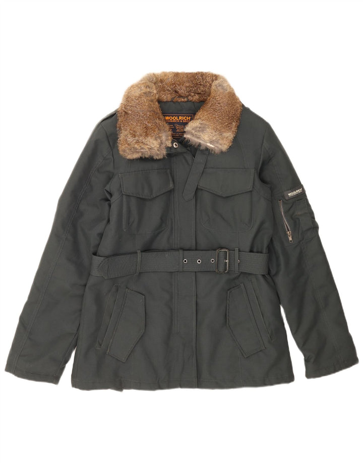 Woolrich Γυναικείο Utility Jacket UK 14 Medium Grey Nylon