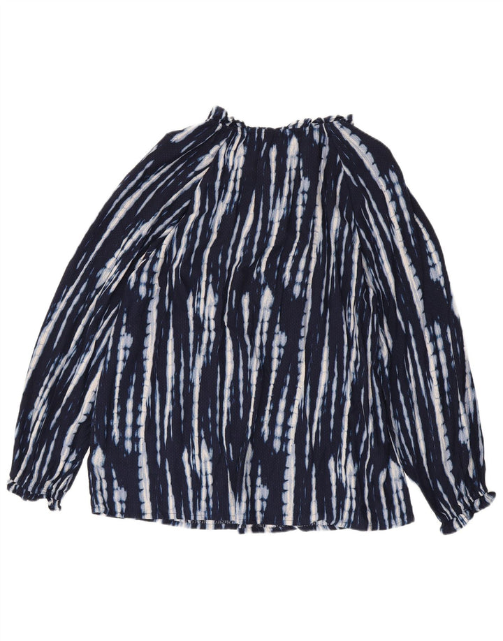 Γυναικεία μπλούζα με αφηρημένο σχέδιο Monsoon Top UK 14 Large Navy Blue Viscose
