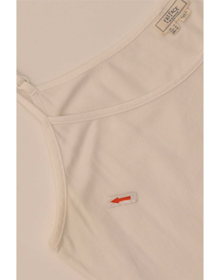 Fat Face Womens Cami Top UK 14 Large White Βαμβακερό