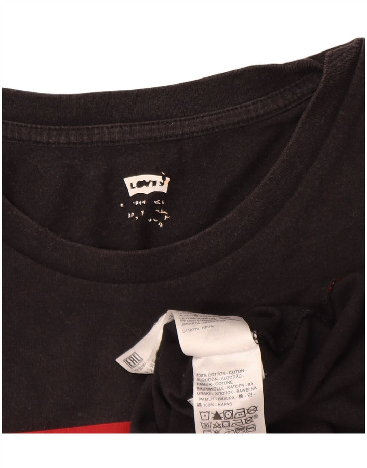 Ανδρικό γραφικό μπλουζάκι Levi's Top μεγάλο μαύρο βαμβακερό