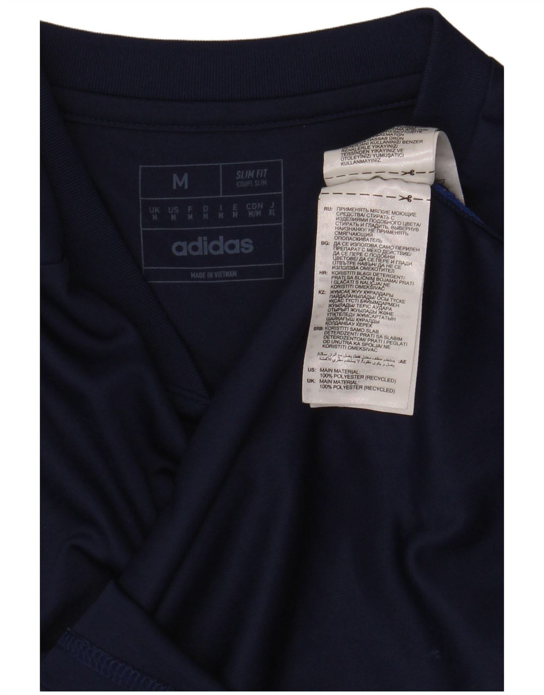 Ανδρικό μπλουζάκι ADIDAS Aeroready Slim Fit Top Medium Navy Blue Colourblock