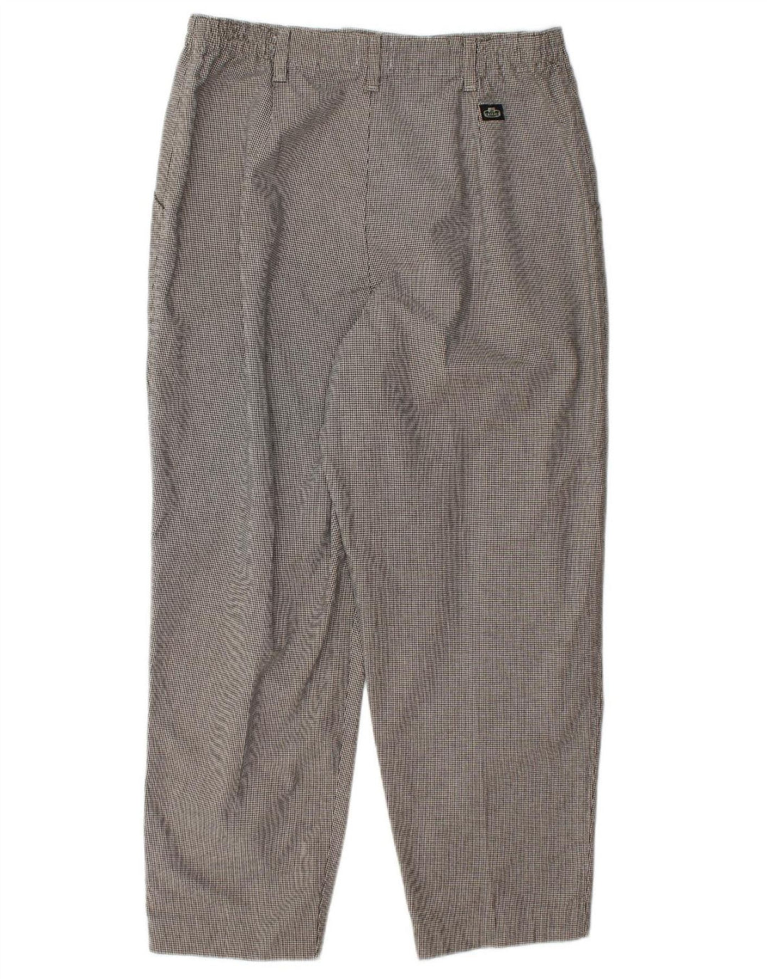 LEE Womens Pegged Cropped Trousers W32 L26 Brown Houndstooth