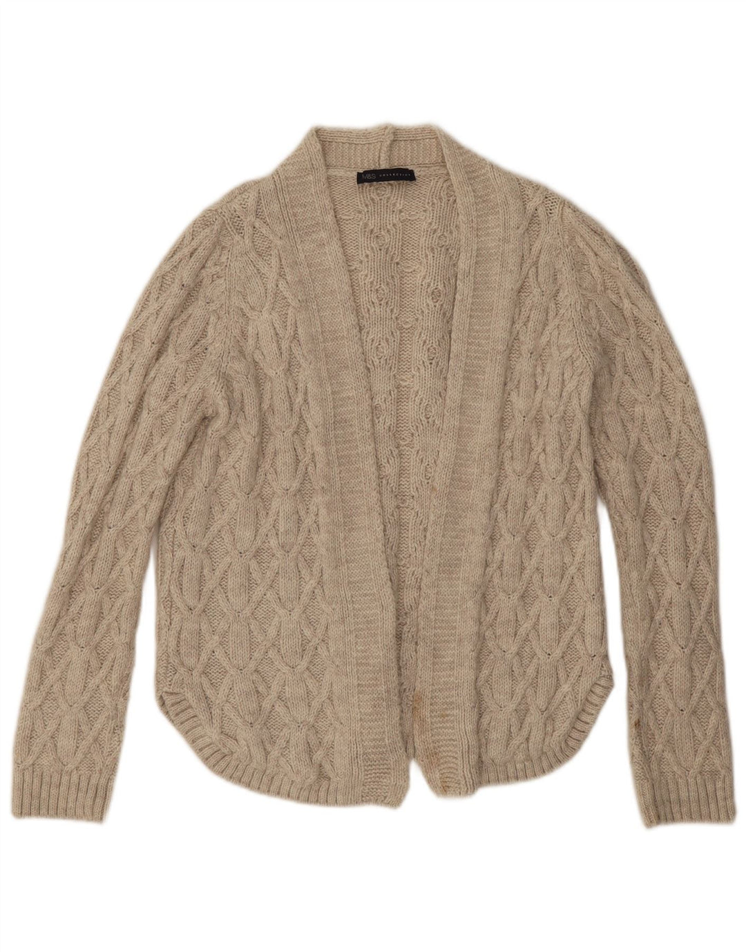 Marks & Spencer Γυναικείο ανοιχτό πουλόβερ UK 12 Medium Beige