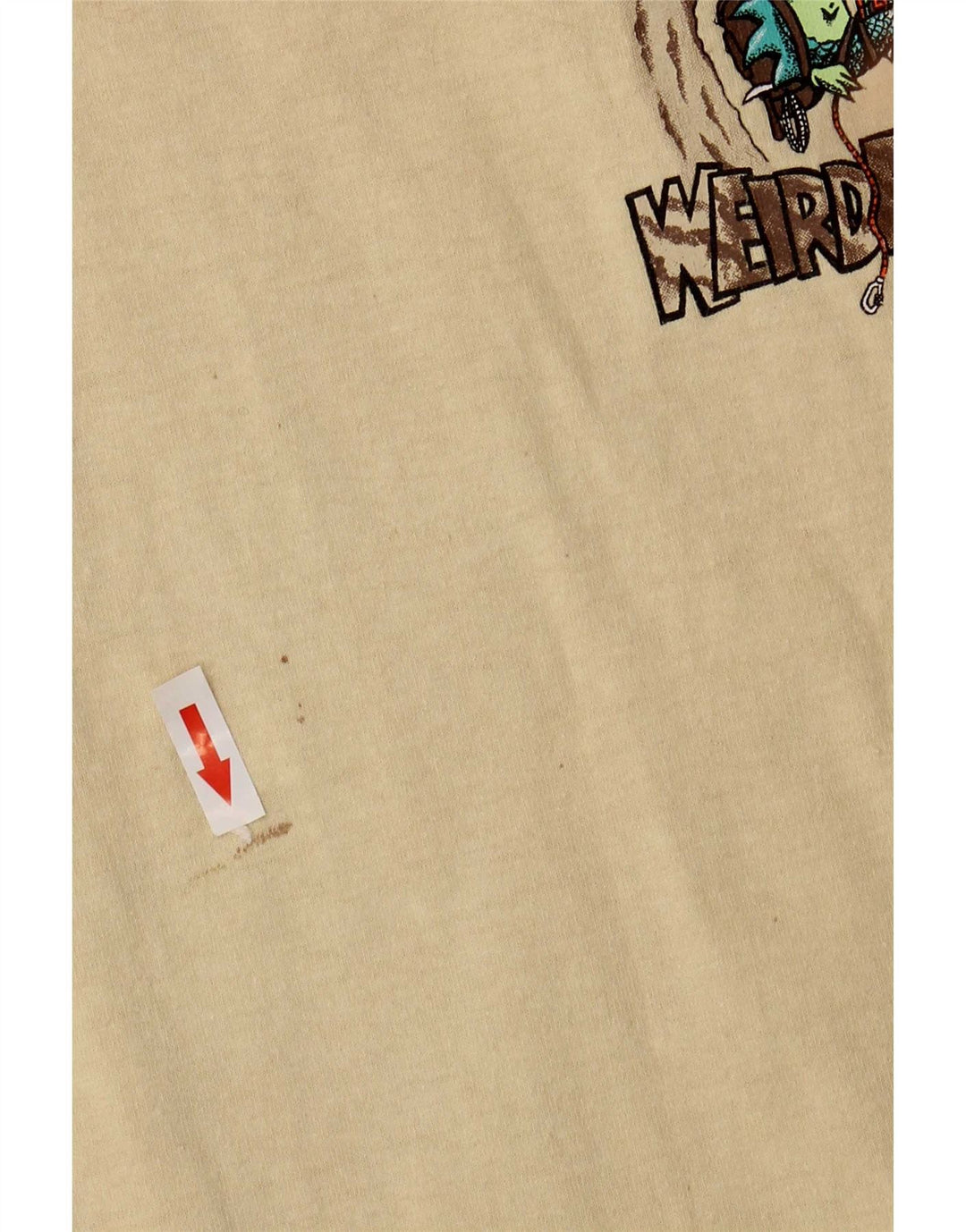 Μπλουζάκι Weird Fish Graphic T-Shirt Top Medium Beige Βαμβακερό