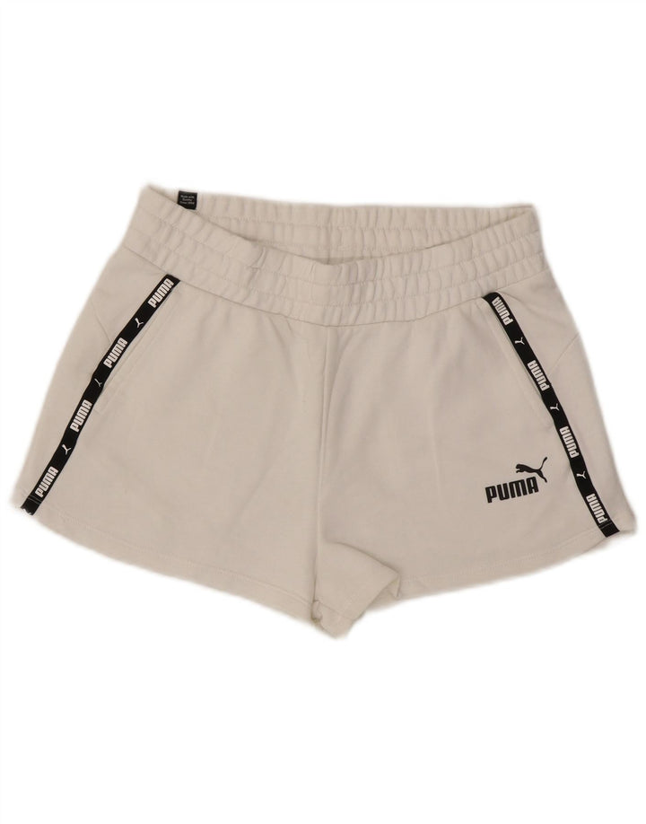 Γυναικείο γραφικό αθλητικό σορτς Puma UK 10 Small White