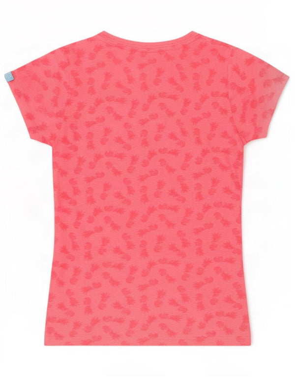Γυναικείο γραφικό μπλουζάκι Superdry Top UK 10 Small Pink Βαμβακερό