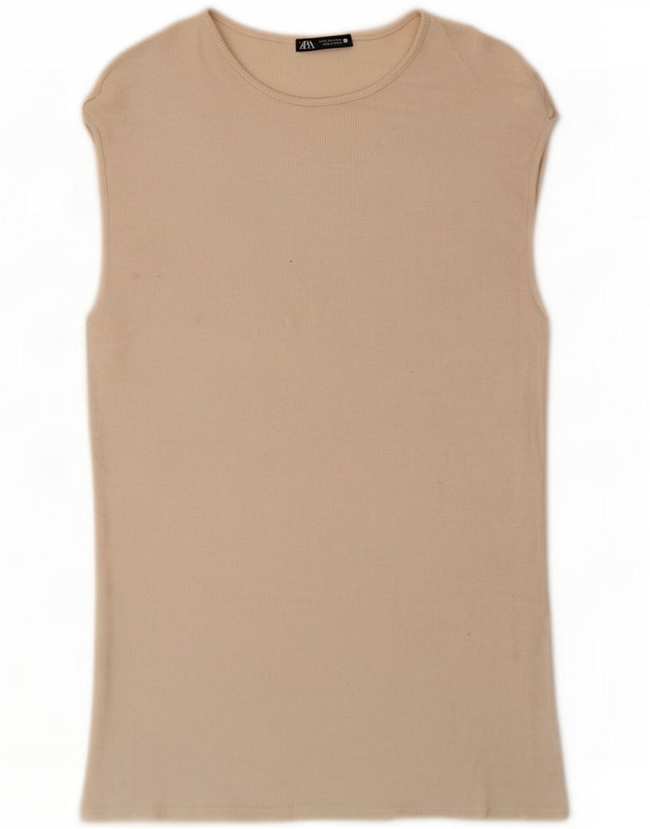 Zara Γυναικείο Γιλέκο Oversized Top UK 10 Small Beige