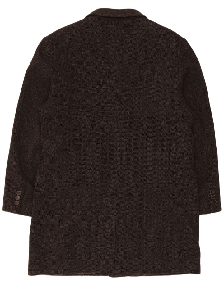 Conbipel Ανδρικό Παλτό Chesterfield IT 54 XL Καφέ Μαλλί ψαροκόκκαλο