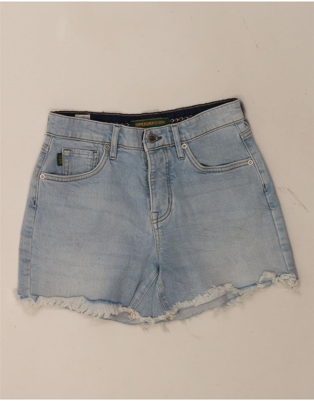 Superdry γυναικείο τζιν σορτς W28, μεσαίο μπλε βαμβακερό