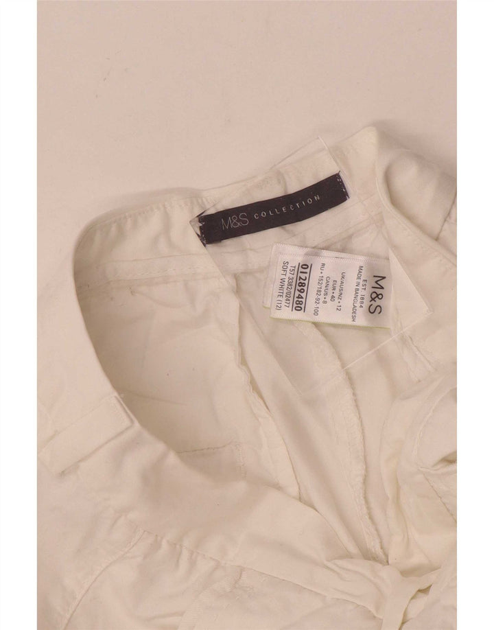 Marks & Spencer Γυναικείο σορτς Chino UK 12 Medium W30 από λευκό βαμβακερό