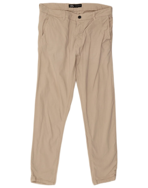 Zara Ανδρικό παντελόνι Chino Slim EU 44 Large W34 L29 Beige