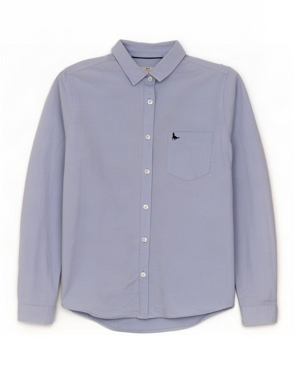 Jack Wills Γυναικείο πουκάμισο Classic Fit UK 10 Small Blue βαμβακερό