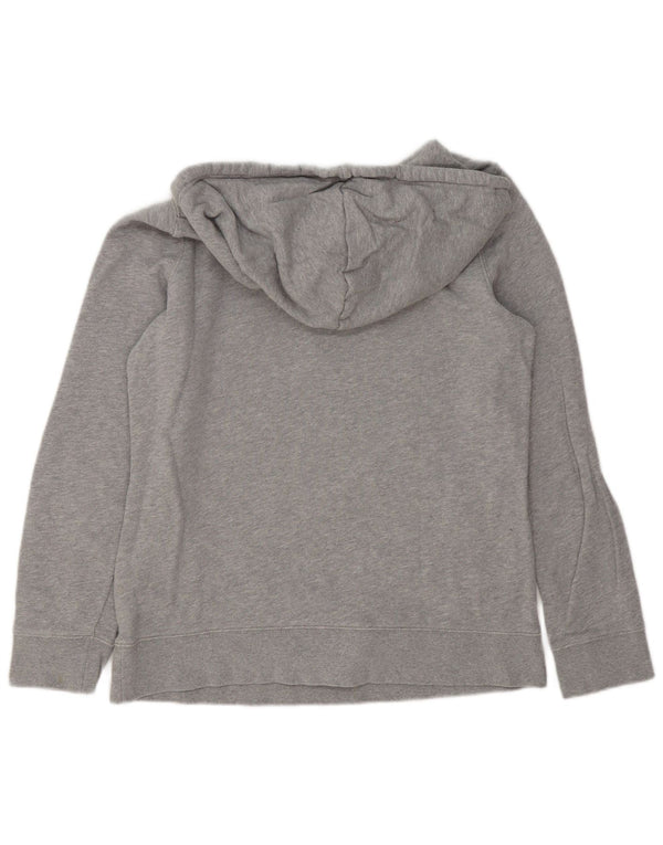 Adidas Γυναικείο Γραφικό Hoodie Jumper UK 12 μεσαίο γκρι βαμβακερό