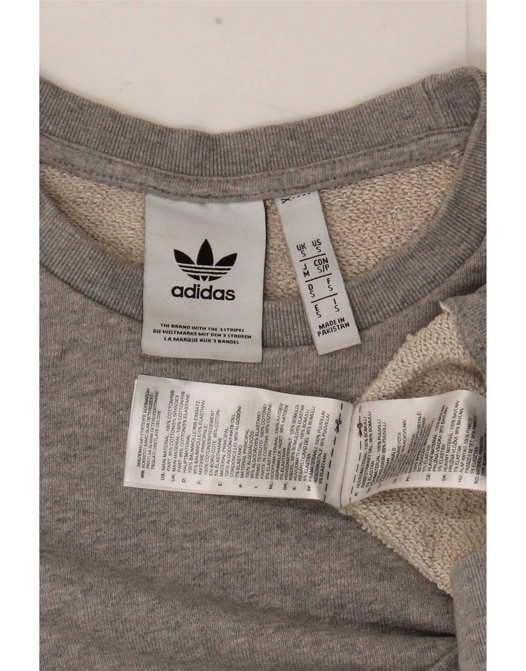 Ανδρικό φούτερ Adidas Jumper Μικρό Γκρι βαμβακερό