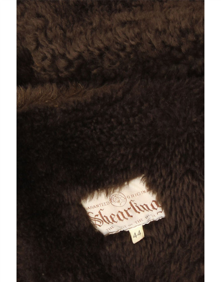 Vintage Γυναικείο παλτό Shearling Loose Fit IT 44 Medium Brown Shearling Winter