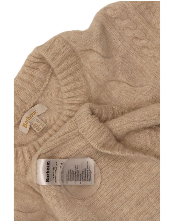 Γυναικείο πουλόβερ Barbour Crew Neck Jumper UK 10 Small Beige Wool