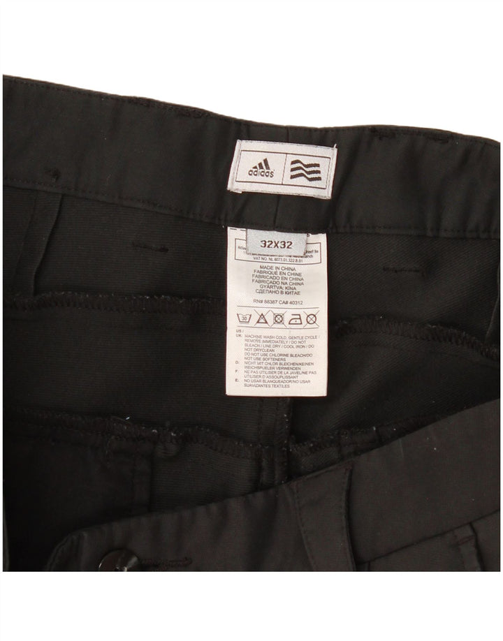 Ανδρικό ίσιο casual παντελόνι Adidas W32 L32 μαύρο πολυεστέρα