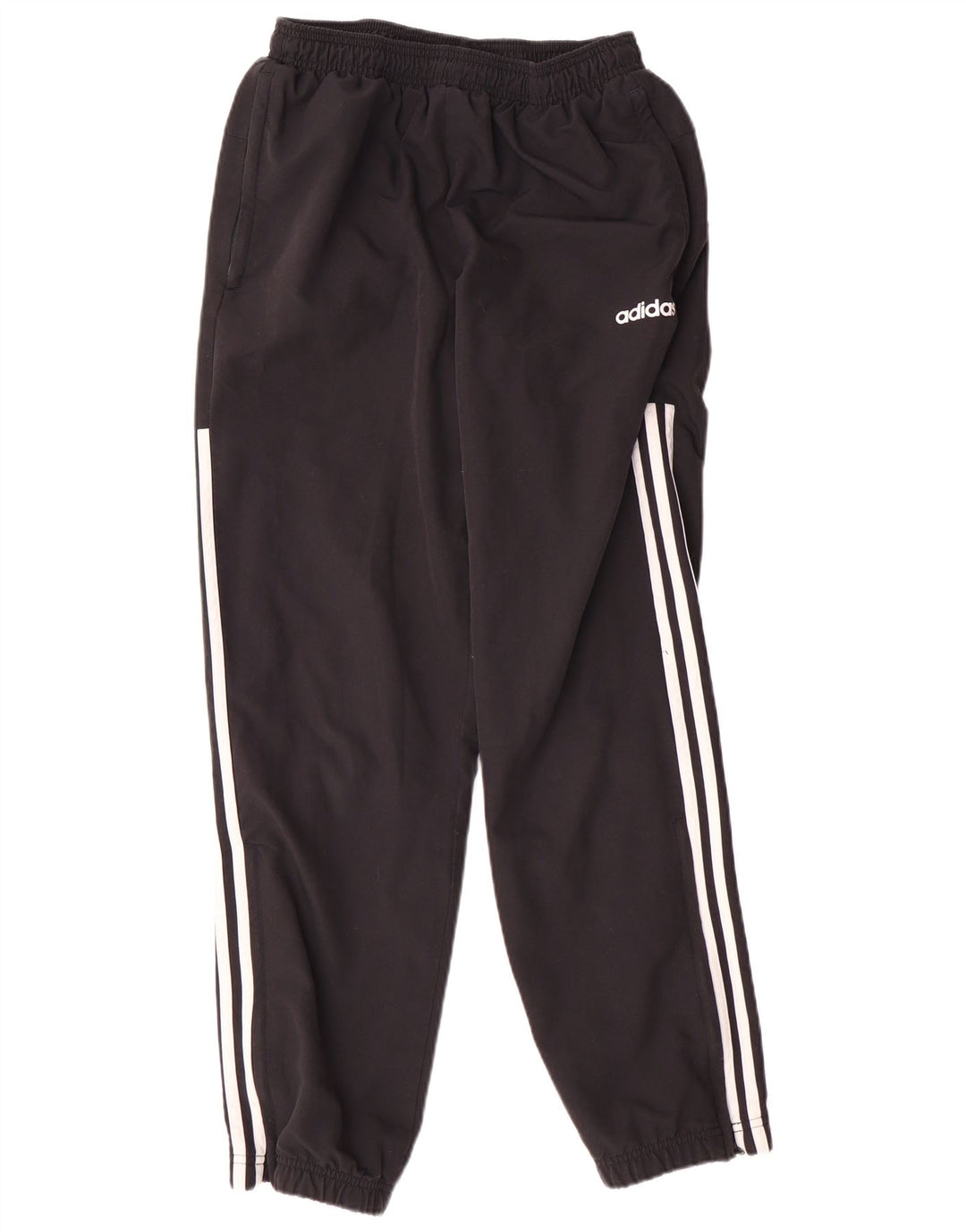 Ανδρική αθλητική φόρμα Adidas Παντελόνι μεσαίο μαύρο ριγέ πολυεστέρα