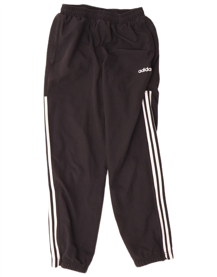 Ανδρική αθλητική φόρμα Adidas Παντελόνι μεσαίο μαύρο ριγέ πολυεστέρα