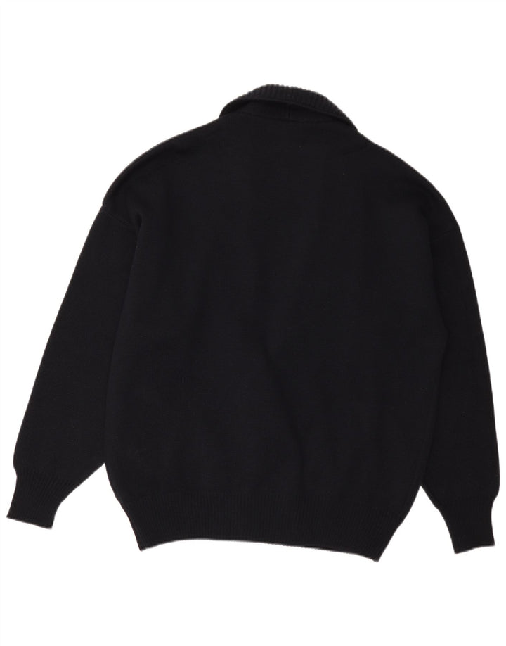 Ανδρικό πουλόβερ με ζακέτα White Sails US 6 Medium Navy Blue Wool