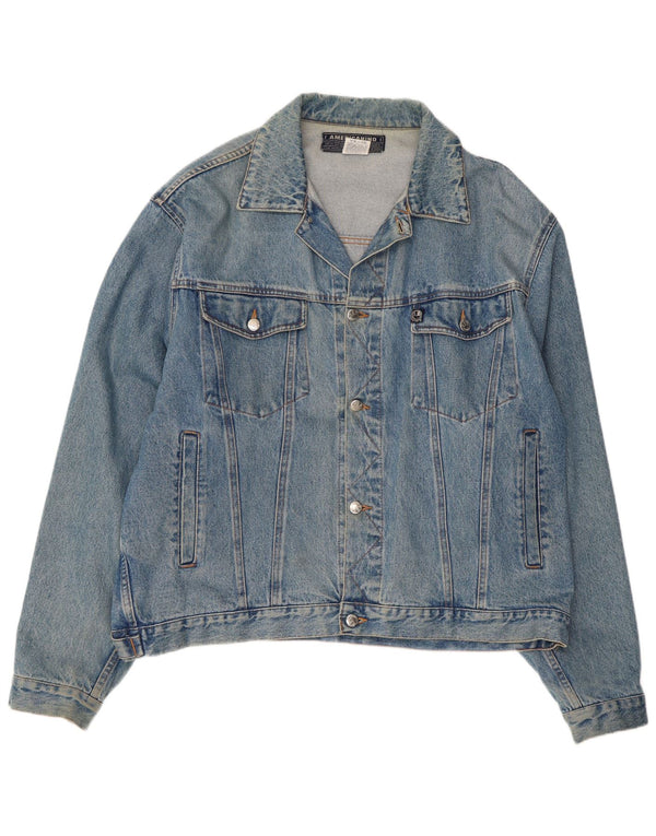 Americanino Mens Denim Jacket UK 44 2XL Blue Cotton
