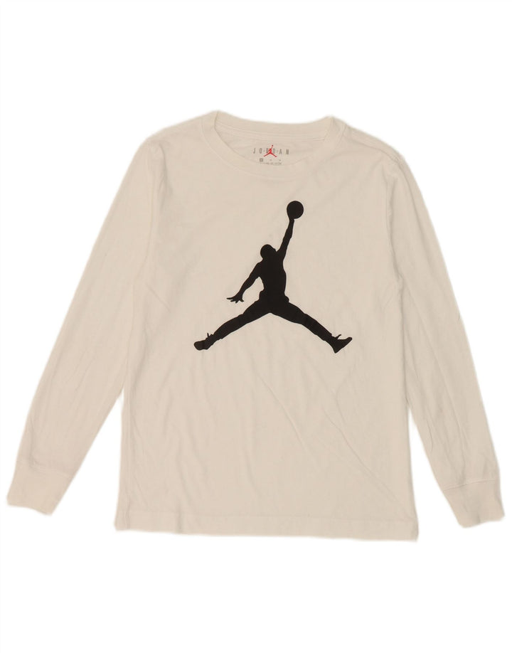 Jordan Boys Graphic Top Μακρυμάνικο 10-11 ετών Μεσαίο Λευκό Βαμβακερό