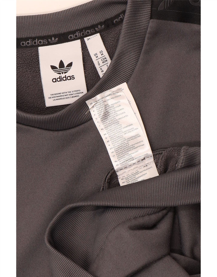 Ανδρικό γραφικό φούτερ Adidas Jumper Medium Grey Colourblock Polyester