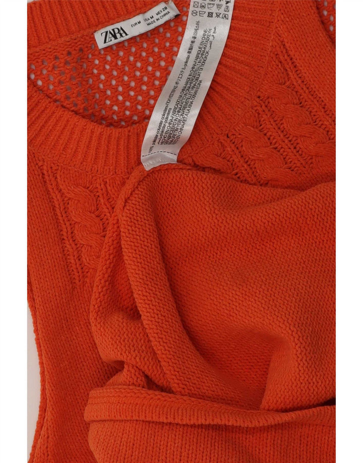 Zara Γυναικείο Γιλέκο Tank Top UK 12 Medium Orange Polyester
