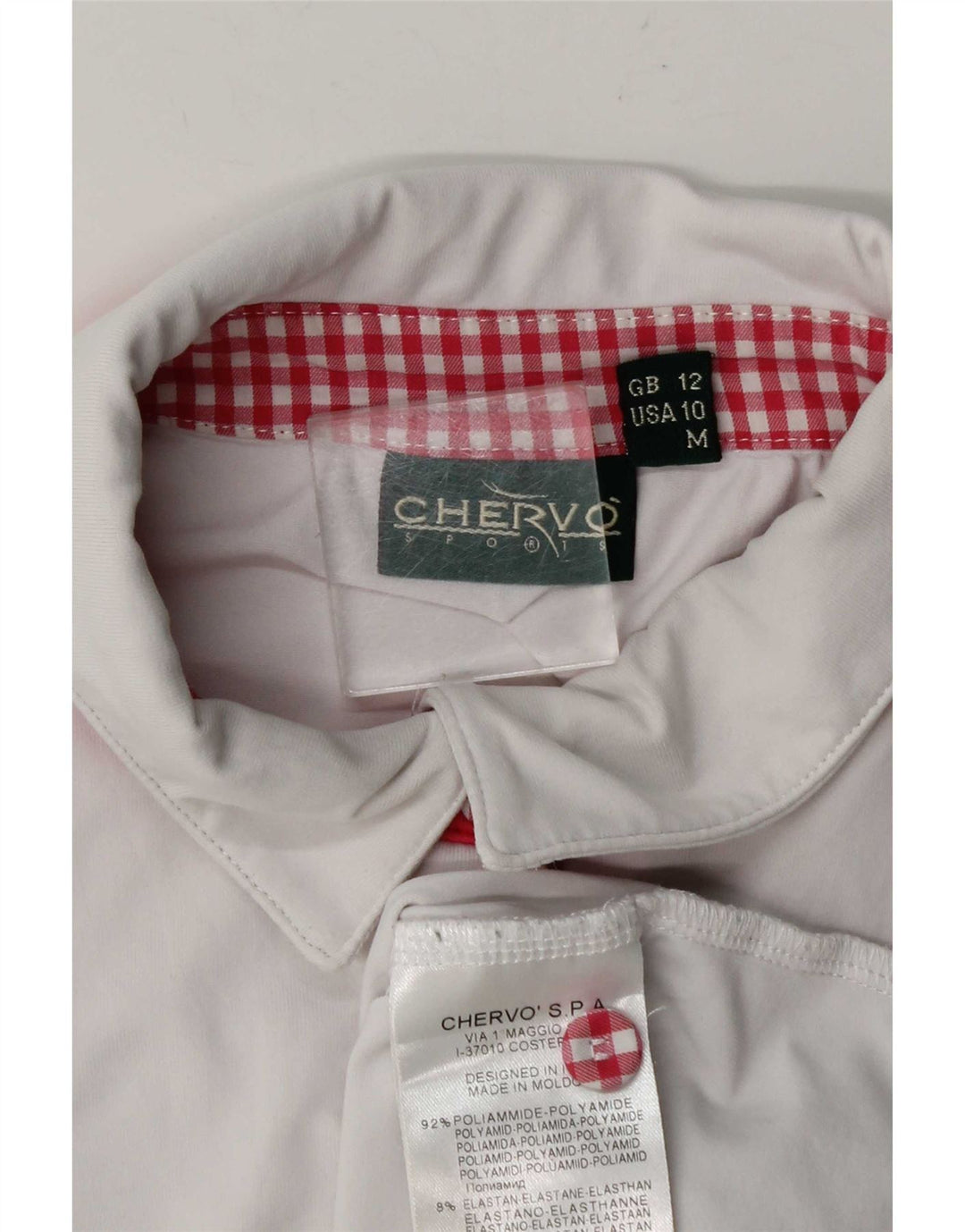 Γυναικείο αμάνικο μπλουζάκι πόλο Chervo UK 12 Medium White Polyamide