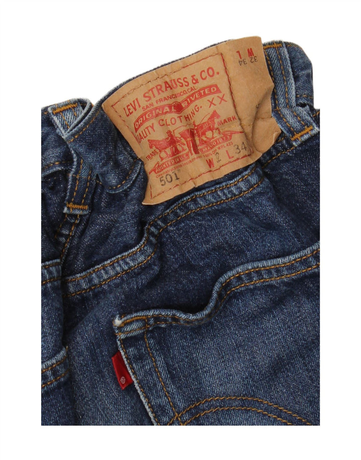 LEVI'S Womens 501 Tapered Jeans W32 L27 Blue Cotton