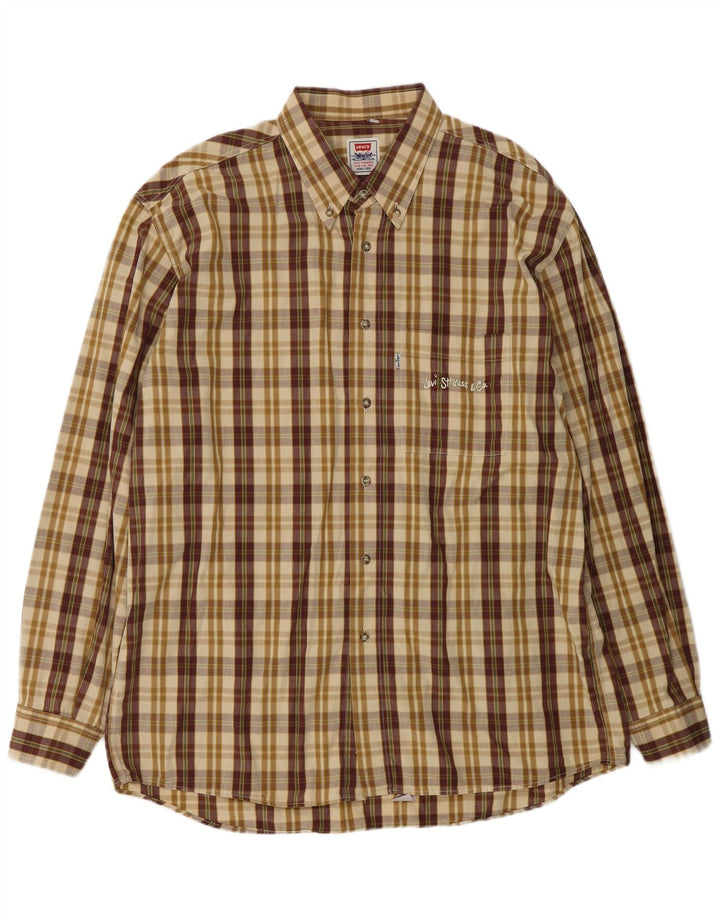 Ανδρικό πουκάμισο LEVI'S XL Beige Check Cotton