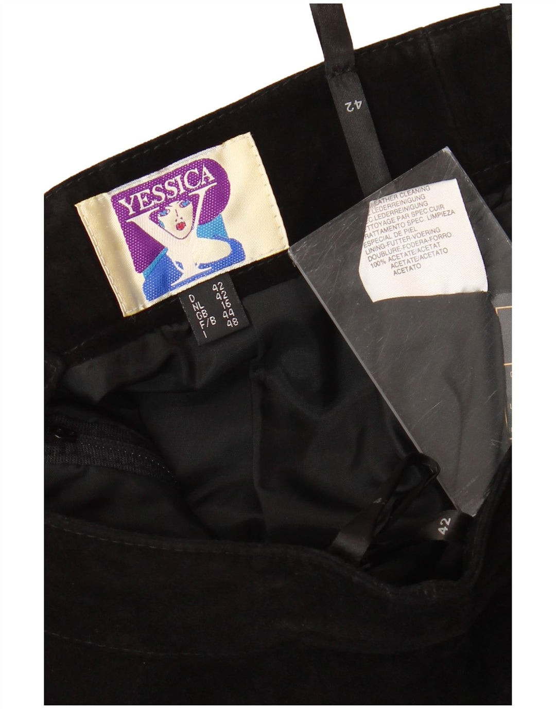 YESSICA Γυναικεία Pencil Φούστα UK 16 Large W30 Black Acetate