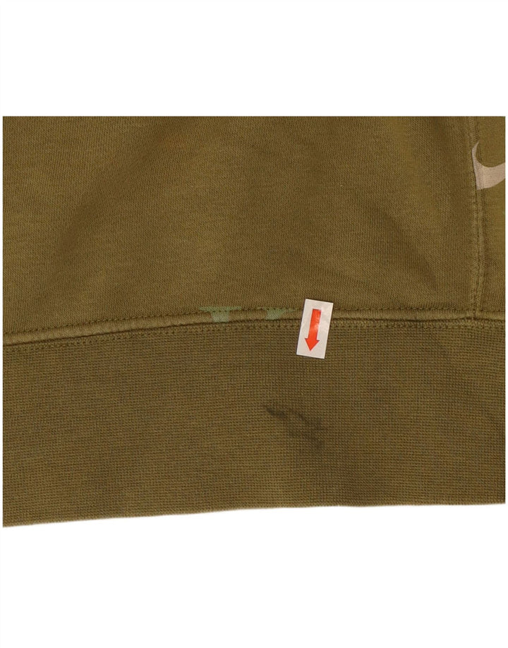 Ανδρικά γραφικά κουκούλα Nike, μεσαίο βαμβακερό χακί