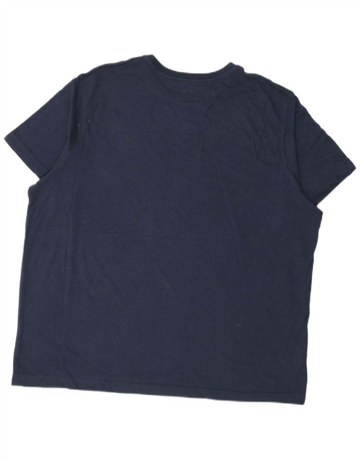 Eddie Bauer Ανδρικό T-Shirt Top 2XL Navy Blue Cotton
