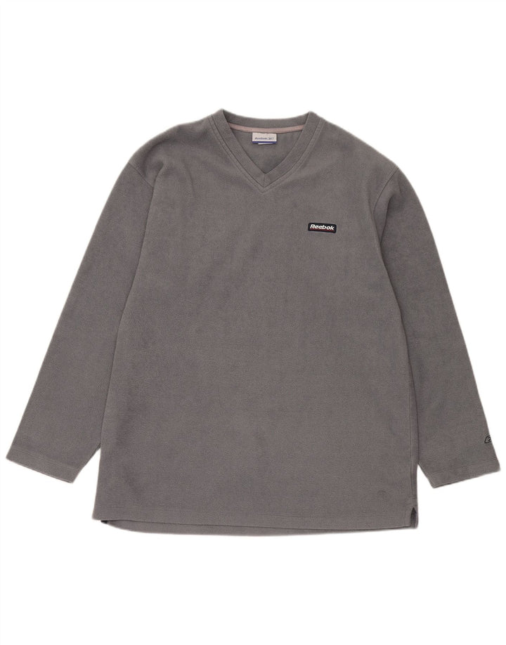 REEBOK Mens Fleece Jumper Medium Grey