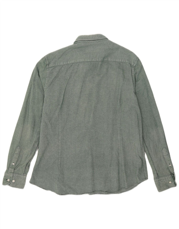 Ανδρικό πουκάμισο MASSIMO DUTTI XL Πράσινο βαμβακερό