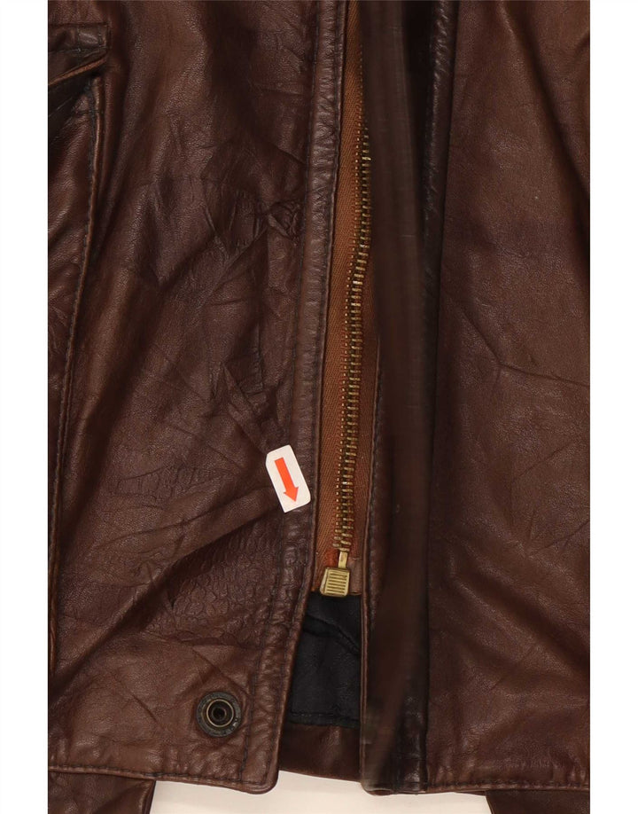 Vintage Ανδρικό Δερμάτινο Μπουφάν UK 42 XL Καφέ