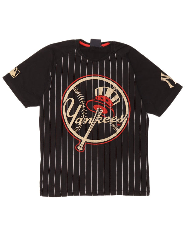 Γραφικό T-Shirt Ανδρικό Majestic Yankees, μεσαίο μαύρο ριγέ βαμβακερό