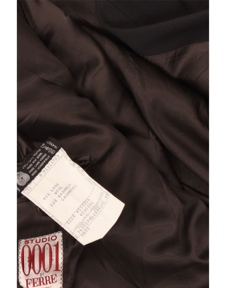 Ferre Ανδρικό Μπουφάν Blazer Διπλό στήθος IT 52 XL Μαύρο παρθένο μαλλί