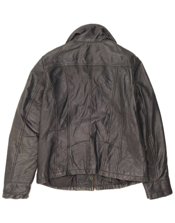 Vintage Γυναικείο Δερμάτινο Μπουφάν IT 44 Medium Black Leather