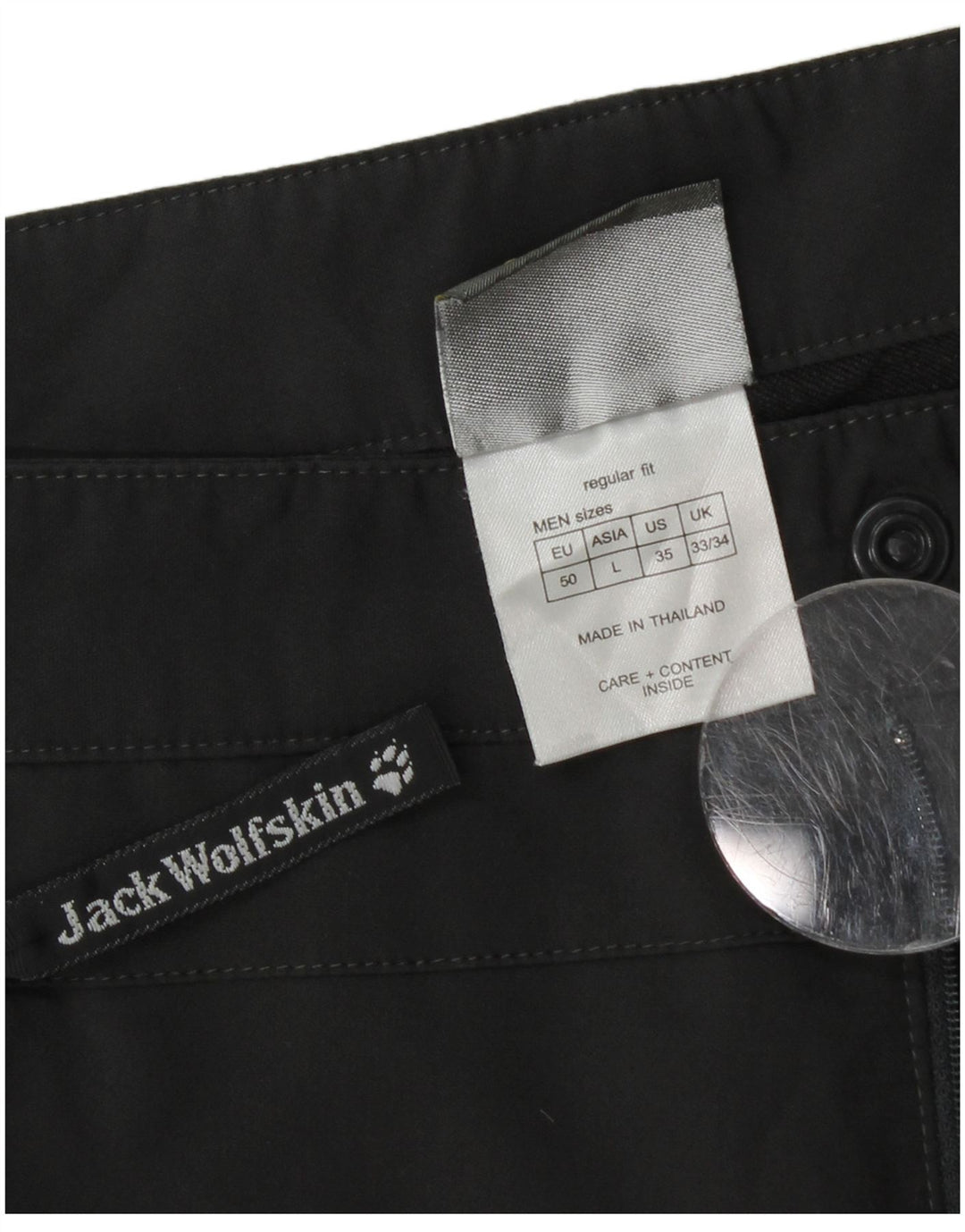 Ανδρικό σορτς βερμούδα JACK WOLFSKIN Cargo W33 Μεσαίο μαύρο πολυεστέρα