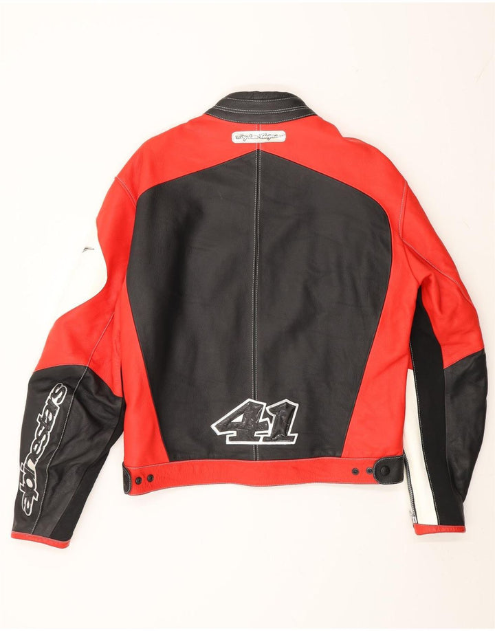 Alpinestars Ανδρικό γραφικό αγωνιστικό μπουφάν UK 38 Medium Red Colorblock Biker