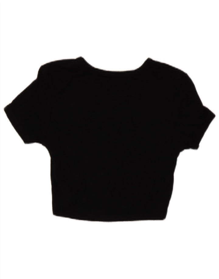 Zara Γυναικείο T-Shirt Top UK 12 Medium Black
