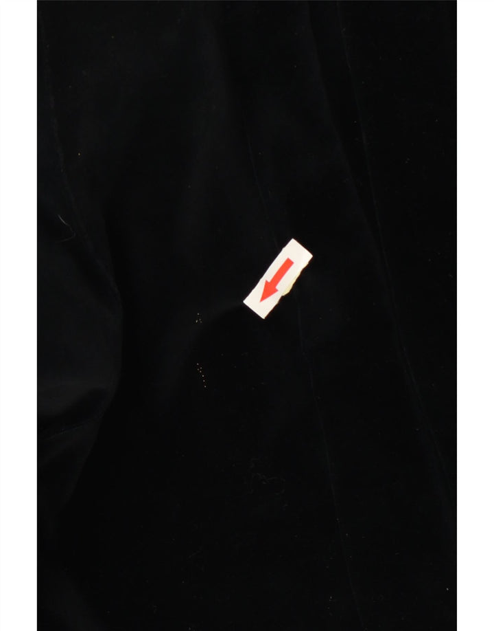 Vintage Γυναικείο Velvet Bomber Jacket UK 12 Medium Black